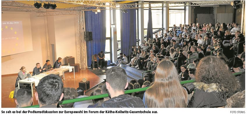 Podiumsdiskussion zur Europawahl mit den Oberstufen der GSG und KKG
