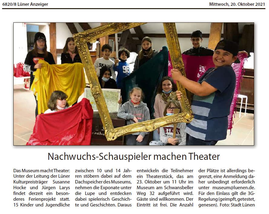 Theaterprojekt in den Herbstferien