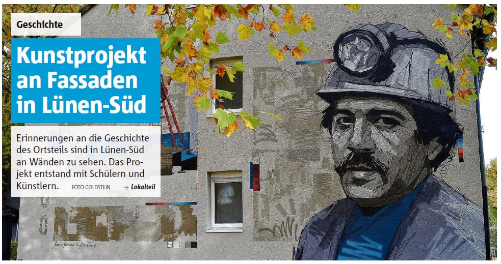 Abschluss des Stadtteilprojekts "Urban Art in Lünen-Süd" in den Ruhr Nachrichten
